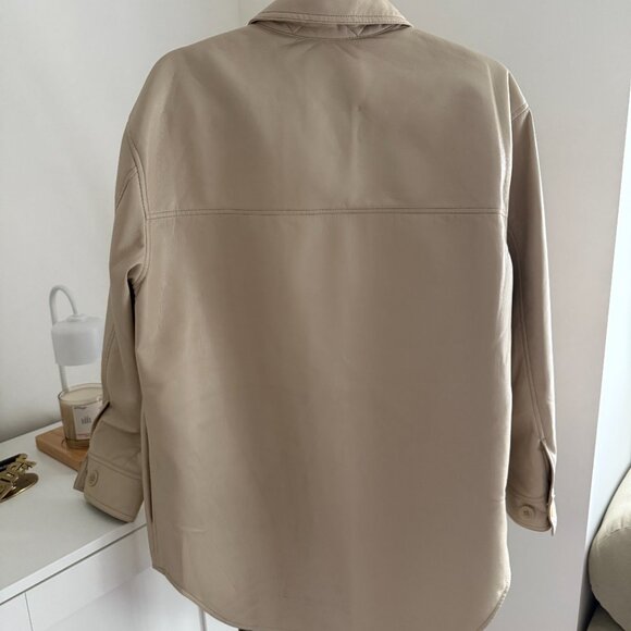 ARITZIA Wilfred Ganna Vegan Leather Shirt Jacket - Size M - Picture 4 of 6